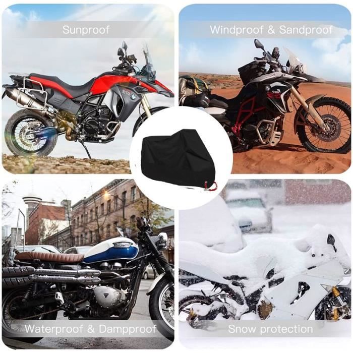 Housse de Protection pour Moto, Bache Moto Epaisse Housse de Moto  Extérieure Étanche Bâche de Protection Imperméable Couverture Moto  Extérieur pour