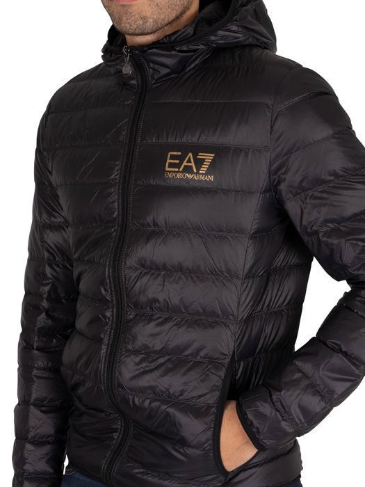 Ea7 train core id down light hoodie jacket discount