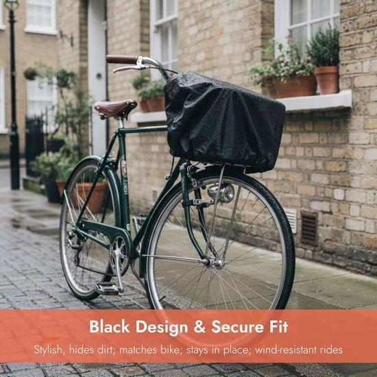 Housse de pluie pour habillage pluie, panier à vélo, sacoche de vélo, porte- bagages