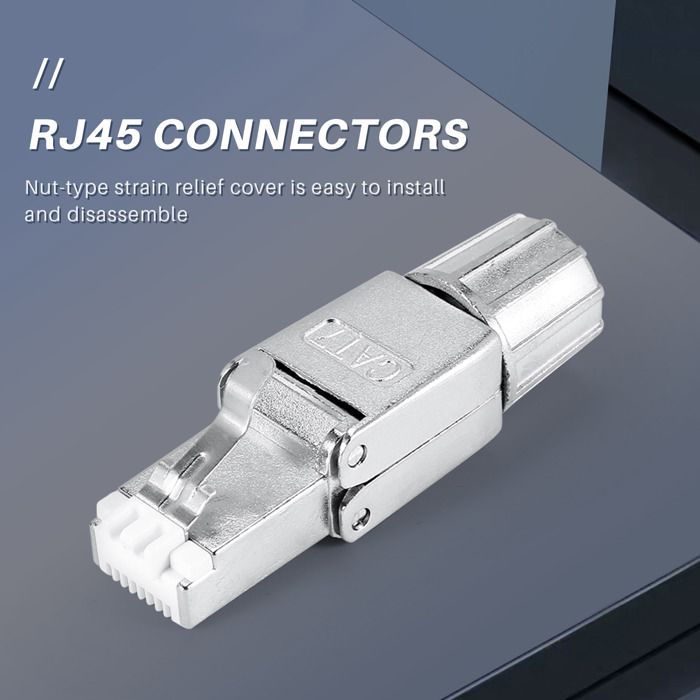 Connecteurs RJ45 Cat7 Prises de Terminaison Ethernet BlindéEs ...