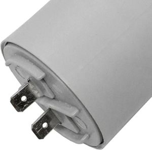 Condensateur Ducati Energia 12uF, Dia. 40mm, H. 70mm, avec Cosse Double Faston et Vis