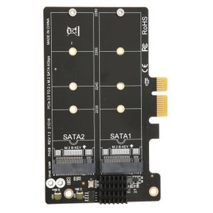 Carte PCI Express Vers 2 Ports SATA III 6 Gb/s – Compatible AHCI, Hot Plug – Pour Ajouter Des Disques Durs Sur PC – Format Profil Bas Inclus - 4