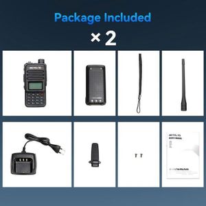 Talkies-walkies Rechargeables Longue Portée 3 Pièces - USB, PMR446, 8 Canaux, 121 Codes, Portée Jusqu'à 25 Km