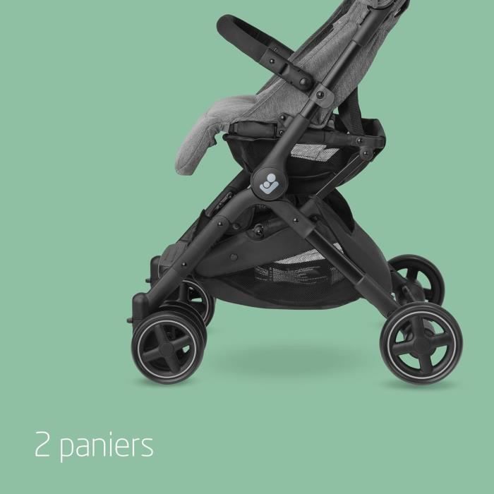 Poussette LARA 2 Essential black MAXI COSI, Vente en ligne de Poussette 4  roues