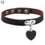 Punk Gothique Collier Tour de Cou 6 Couches Holographique Laser En Cuir Collier Femmes Fille