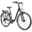 Vélo de ville musculaire cadre alu femme Leader Fox Region 2023 - noir - 17" (165/173 cm)-0