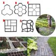 Jardin Bricolage En Plastique Chemin Maker Pavement Modèle Béton Stepping Stone   Ciment Moule Brique - style E-0