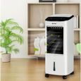 GIANTEX Climatiseur Mobile 4 en 1- 3 Modes+ 3 Vitesses-Ventilateur Télécommandé 65W-Réservoir Eau 7L- Minuterie 7,5h-Affichage LED