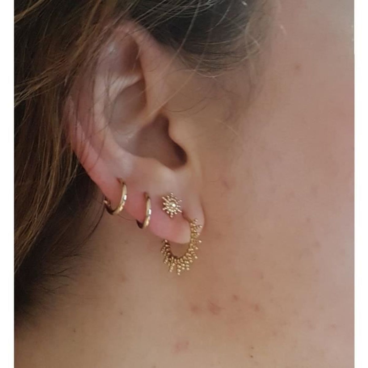 NEW Boucles Créole FEMME 12 mm COEUR Plaqué OR NEUF BIJOUTERIEJOLYBIJOUX