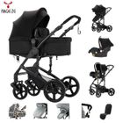 Poussette pour nouveau-né Poussette bebe Magic ZC Poussette 3 en 1 Poussette cosy voyag Poussette trio avec nacelle pliable un clic