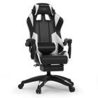 SLEIVANT Chaise Gaming Ergonomique,Fauteuil avec Repose-piedsrétractable et Appui-tête,Réglable Siege - Noir et Blanc
