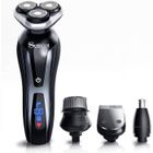 SURKER SUKER Rasoir électrique rechargeable 3D pour hommes Rasoir rotatif étanche 3 en 1 Tondeuses à cheveux sans fil Nez Rasoir pour cheve