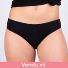 ATHENA Lot de 5 culottes pour règles Girl by Noir FILLE
