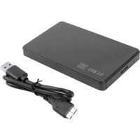 Boîtier de disque dur SSD SATA USB 3.0 2,5 pouces - Noir