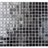 Pâte de Verre Carreaux de Mosaique Noir Spots Bain Douche Mur Küchenwand - MOS50-0302