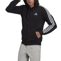 Adidas Sweat à Capuche et Zip pour Homme Essentials 3-Stripes Noir GK9051