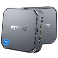 Mini PC NiPoGi 16 Go RAM DDR4,1To SSD,processeur Intel Alder Lake N100,Windows 11, Gris