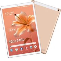Tablette 10 Pouces Android 13, 8 Go RAM, 64 Go ROM (128Go Extensible) Camera 5+8MP Bluetooth Type-C 8000mAh (or rose)