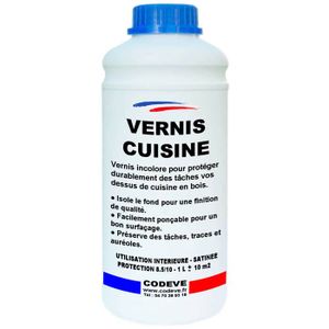 PEINTURE - VERNIS Vernis Cuisine - Pot 1 L   - Codeve Bois