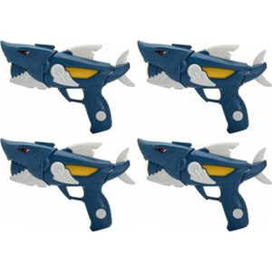 PISTOLET À EAU 4 X Shark Eau Pistolet 28cm pour Enfants Piscine & Plage Pompe Action Arrosage Blaster A587