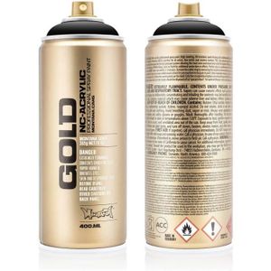 BOMBE DE PEINTURE spray or 400 ml de shock colors, gld400-s9000 shock black