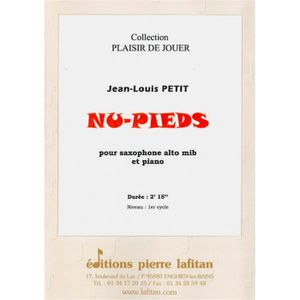 PARTITION Nu-Pieds - Jean-Louis PETIT - Saxophone alto Mib