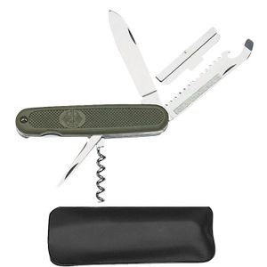 Couteau Pliant Tactique – Style Militaire – 23 Cm – Manche PVC – Couleur Kaki – Neuf