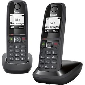 Téléphone fixe Gigaset AS405 Duo Téléphone sans fil avec ID d'app