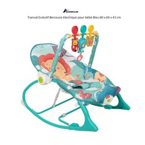 TRANSAT Transat Evolutif Berceuse électrique pour bébé - QUIIENCLEE - Bleu - Musical - Evolutif - Avec arche jouet