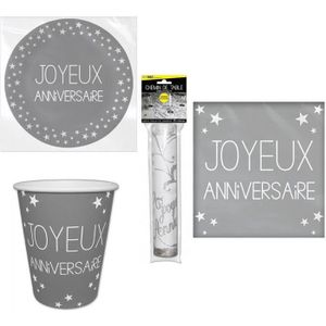 Vaisselle Jetable Anniversaire Cdiscount