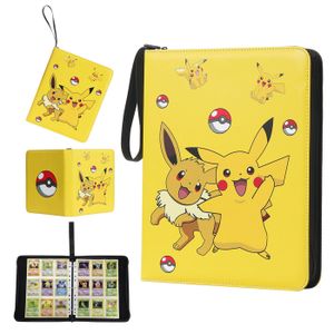 Porte-cartes Pokémon avec fermeture éclair, album de lettres, boîte de  rangement, poudres, collection de jeux