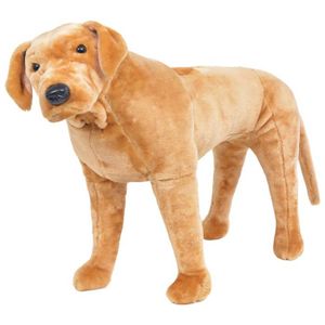 Vidaxl Jouet En Peluche Chien De Race Labrador Marron Clair Xxl