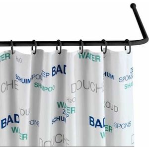 MSV Barre tringle pour rideau de douche ou baignoire extensible sans perçage  Alu 70-120cm Blanc