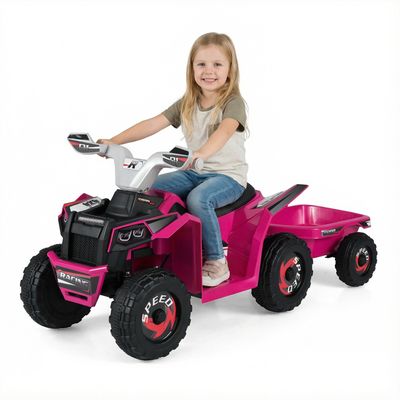 Garvee Quad Électrique Enfant – Voiture à Batterie 6V Avec LED, Musique Et Klaxon – ATV Pour Kids Dès 3 Ans