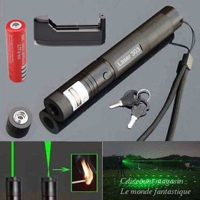 Stylo pointeur laser vert faisceau fort 990 miles 532 nm torche Lazer USB  rechar