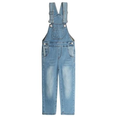 Short Salopette Jean Enfant KIDSCOOL SPACE - Ajustable, Pur Coton - Pour Filles Et Garçons Été