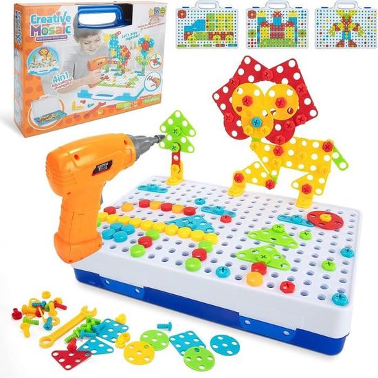 Mosaïque Puzzle Jouet Bloc Jeux de Construction Jigsaw Puzzle 3d Clous de Champignon Colorées Créatif DIY Briques Construction Jouet Educatif Cadeau Noël pour Enfant 3 Ans et Plus (295pcs Mosaïque Puzzle Jouet Bloc Jeux de Construction Jigsaw Puzzle 3d Clous de Champignon Colorées Créatif DIY Briques Construction Jouet Educatif Cadeau Noël pour Enfant 3 Ans et Plus (295pcs