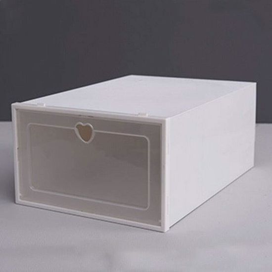 Lot De 20 Boîtes à Chaussures Plastique Pliables - 33x23x14 Cm, Empilables, Rangement Pratique