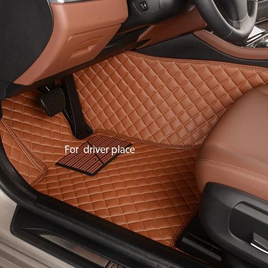 Tapis de sol de voiture en cuir sur  mesure,tapis,repose-pieds,accessoires,adaptés pour BMW  E60,2004,2005,2006,2007- LHD BLACK[B] - Cdiscount Auto