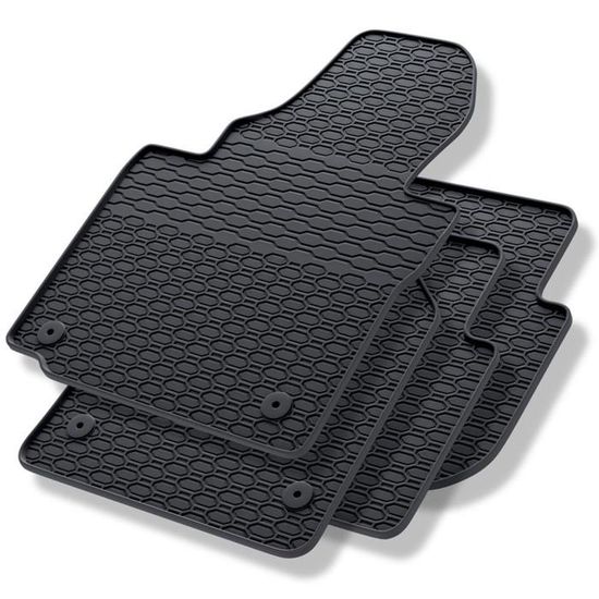 Tapis De Sol Caoutchouc 3D Sur Mesure Pour VW Touran 2003-2015 - Kit 4 Pièces, Bord Haut 5cm, Noir
