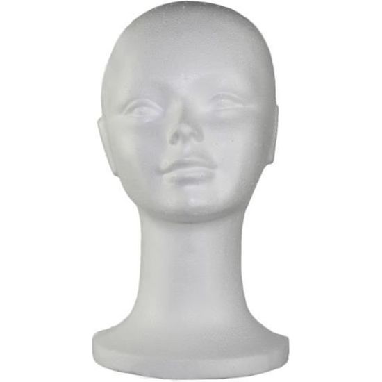 Tete en polystyrene pour on sale perruque