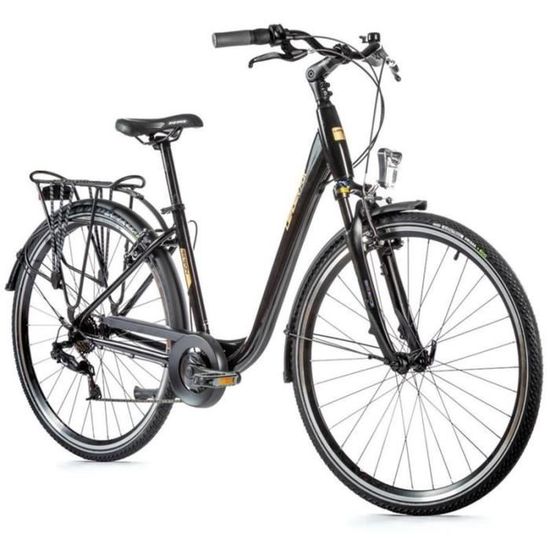 Vélo de ville musculaire cadre alu femme Leader Fox Region 2023 - noir - 17" (165/173 cm)