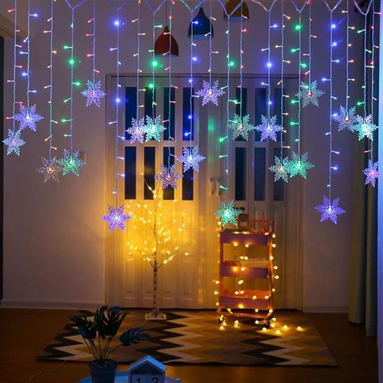 Lumières de rideau à led, Rideaux de lumière, Rideaux de lumière de Noël,  Lumières de corde de Noël, Lumières de rideau de Noël, Lumières de chaîne  de Noël, Light St