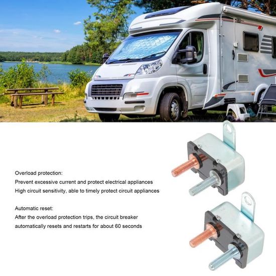 Disjoncteur Automatique 12V/24V DC à Réinitialisation Manuelle – 30A – Protection Circuit Audio, Marin – Avec Cosses Et Gain Thermorétractable - 5