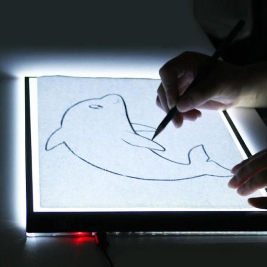 Tableau Lumineux De Traçage Dessin - Planche à Dessin Miroir Avec Gradation Réglable, Idéale Pour Débutants Et Artistes - 3