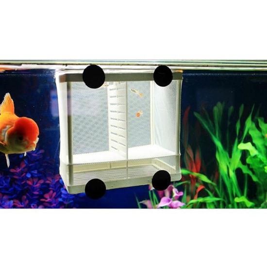 Aquarium pour poisson Boîte d'incubateur de reproduction en Filet de Suspension Ecloserie L