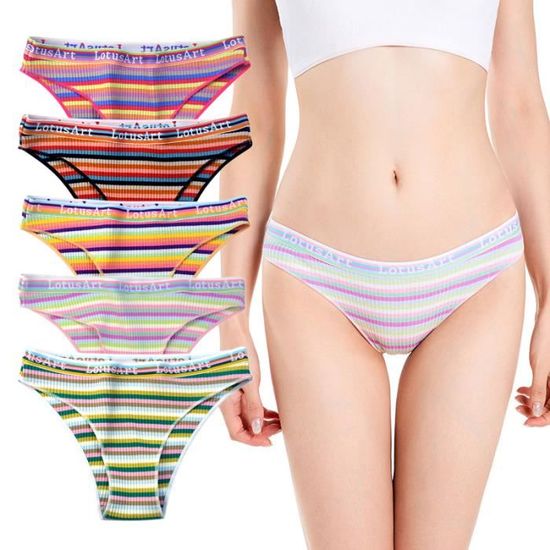 Lots 10 Culotte Femme en Coton Taille Basse Ado sous v tement