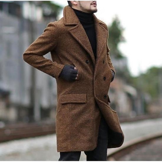 Pardessus marron homme sales