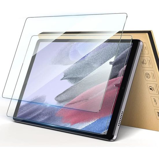 2 Pack pour Samsung Galaxy Tab A7 Lite 8.7" Protection ecran en VERRE TREMPE Film Vitre Ultra Resistant Easy-Install