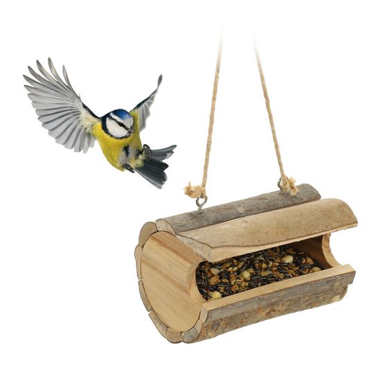 Mangeoire Pour Oiseaux D'extérieur Avec Support - Bois De Sapin, Toit - Dimensions 120x62x55 Cm - À Assembler